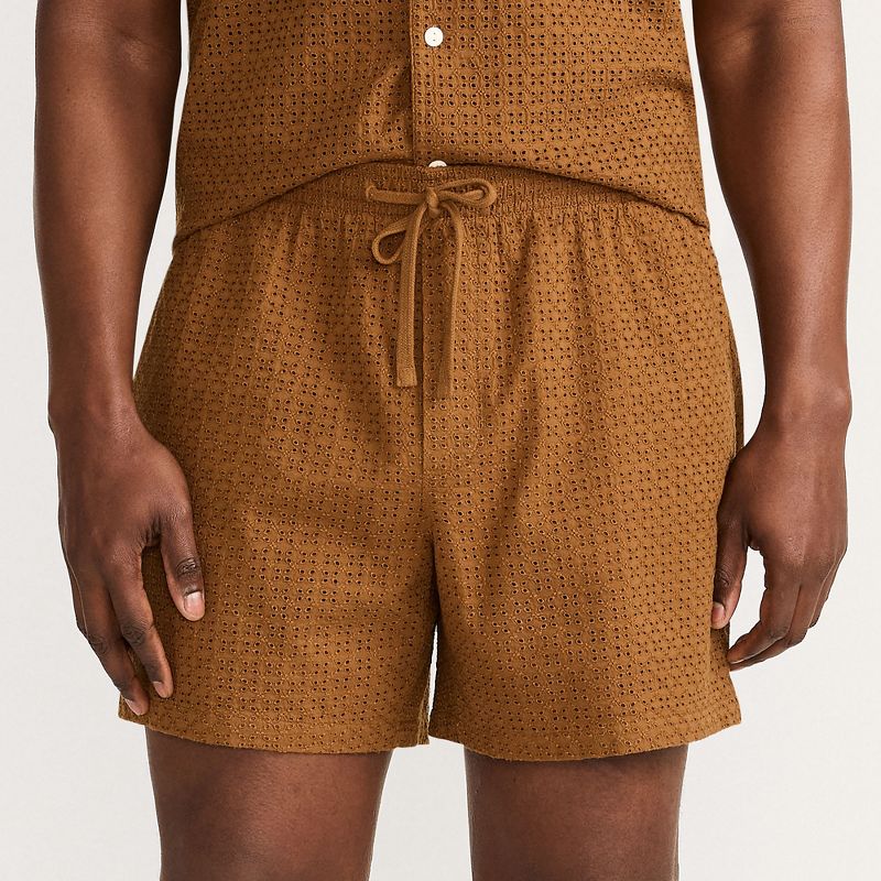 Lands' End Men's 5.5" Eyelet Easy Shorts - Set Bottom - Medium - Coriander
