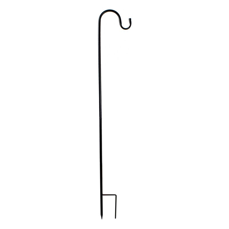Northlight 36” Black Metal Shepard’s Hook Outdoor Garden Stake