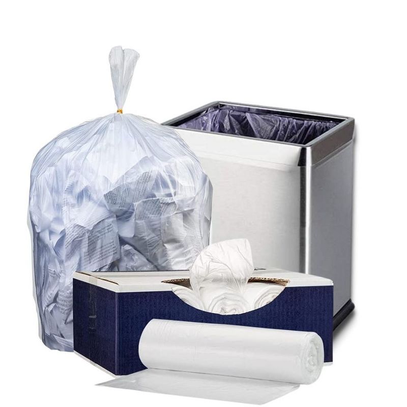Plasticplace 12-16 Gallon Trash Bags, Clear (250 Count)