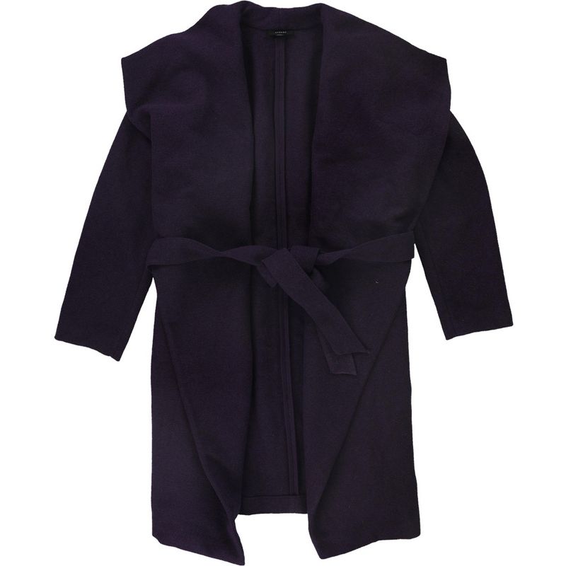 Alfani Womens Drape-Front Wrap Jacket, purple, S/M