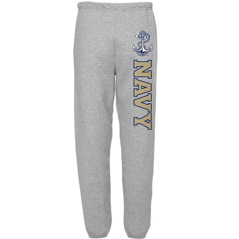 Men's Campus Lab Us Naval Academy Collegiate Team Logo Jogger Sweatpants Athletic Heather Large