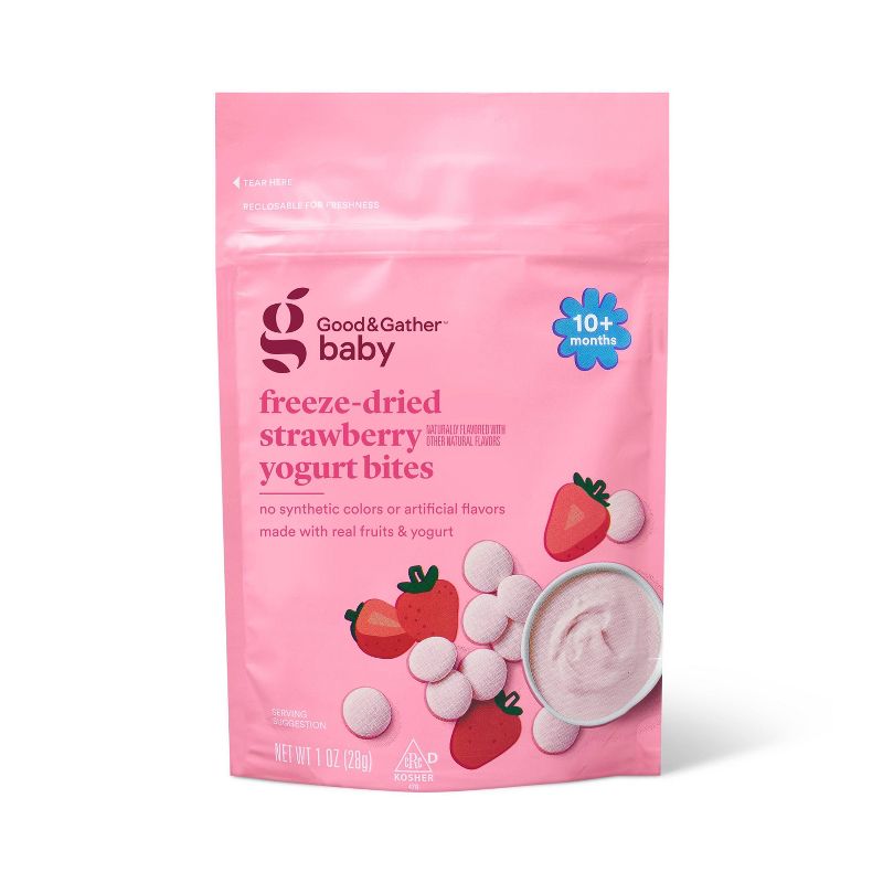 Freeze-Dried Yogurt Baby Bites - Strawberry - 1oz - Good & Gather™