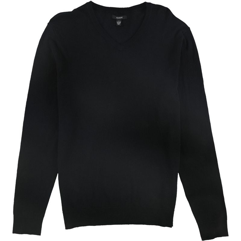 Alfani Mens Heathered Knit Sweater, black, Small