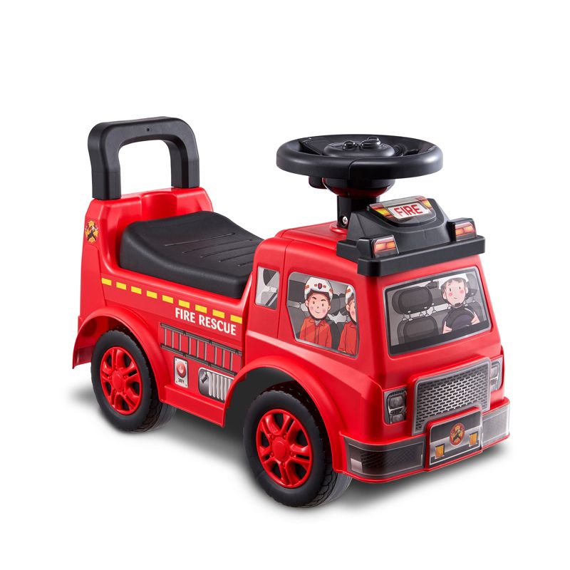 TopComfy Baby Walkers Classic Toddler Ride On Push Car with Music Steering Wheel, Under-Seat Storage for Ages 1-3, Red, 20.67"*9.25"*10.43"
