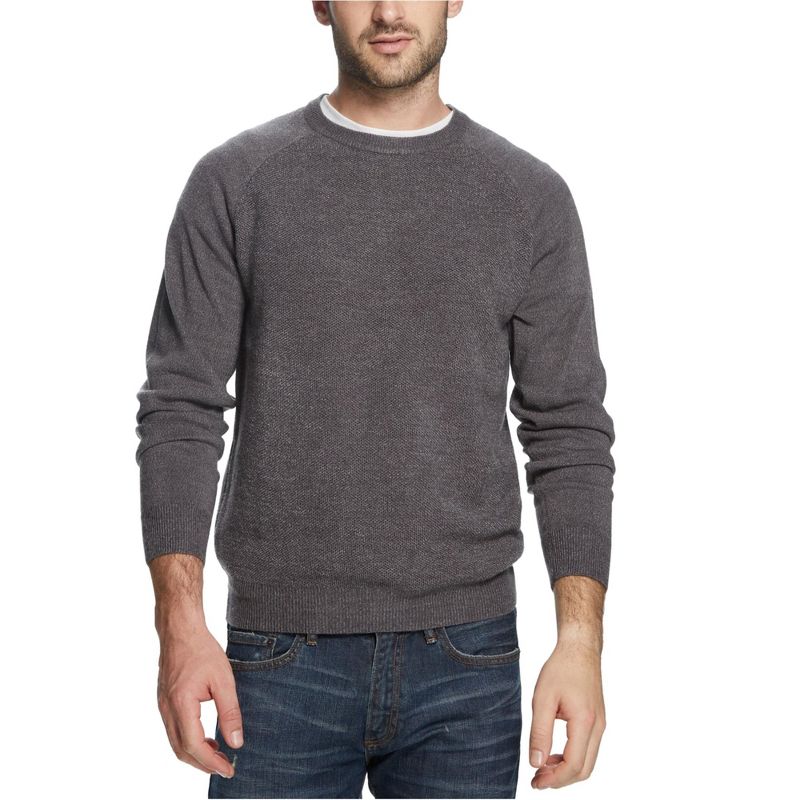 Weatherproof Mens Soft Touch Pullover Sweater, sootmarl, XX-Large