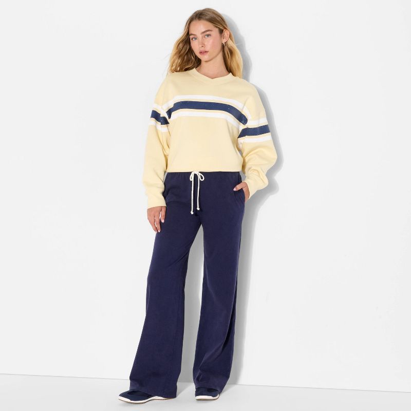 Women's Mid-Rise Knit Sweatpants - Wild Fable™ Navy Blue XL