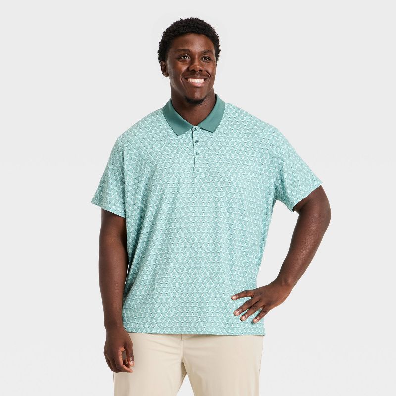 Men's Big Textured Polo Shirt - All In Motion™ Green 3XL