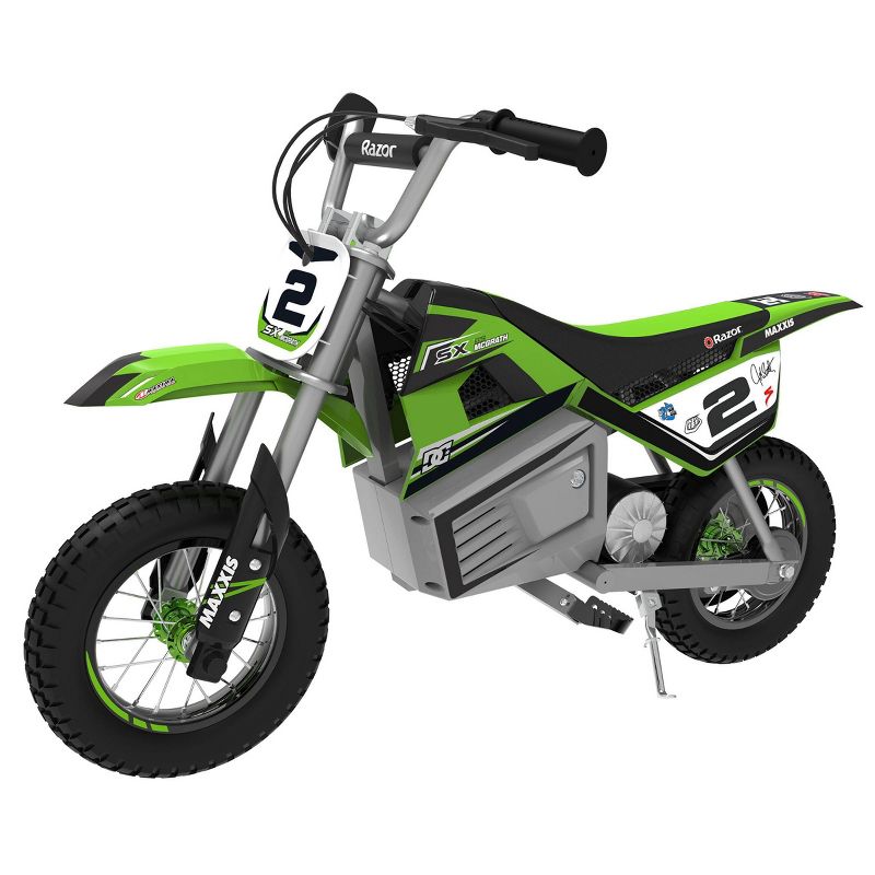 Razor SX350 Dirt Rocket McGrath Motocross Electric Bike - Green: Steel Frame, 250W Motor