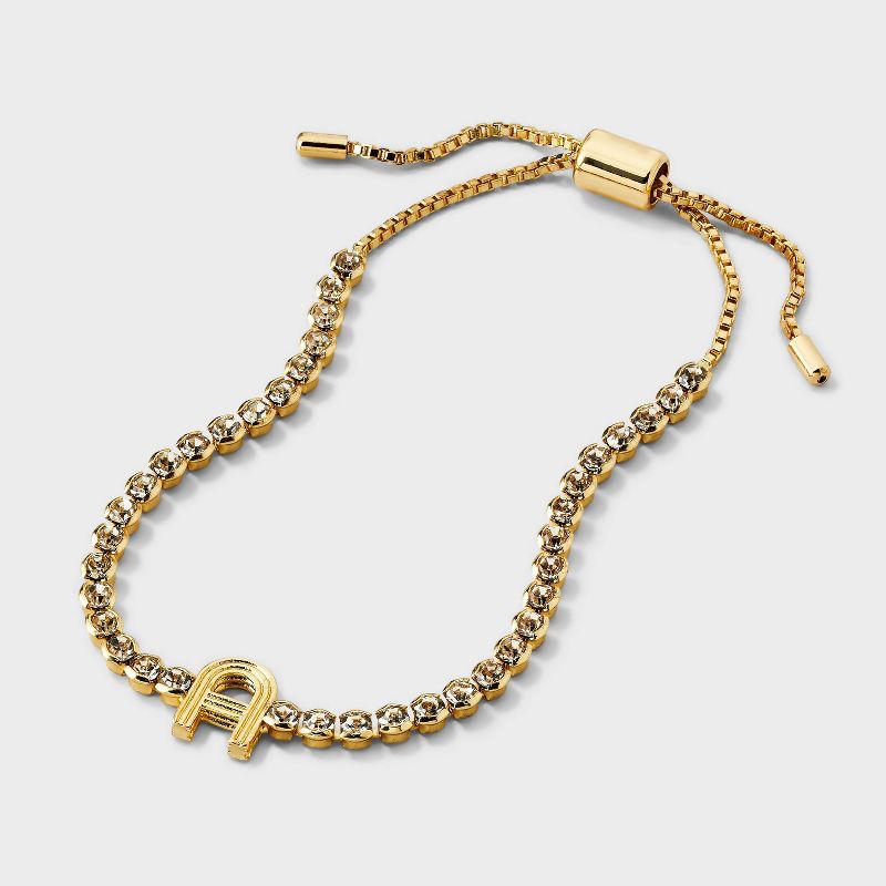 SUGARFIX By BaubleBar Pull Me Closer Bracelet Initial "A" - Gold