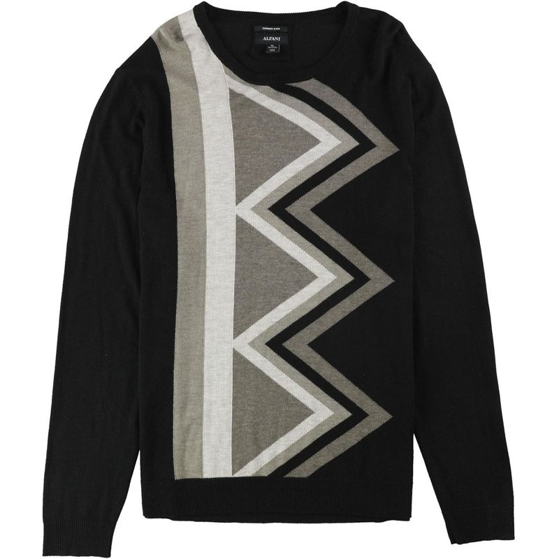 Alfani Mens Knit Pullover Sweater, deepblack, Large