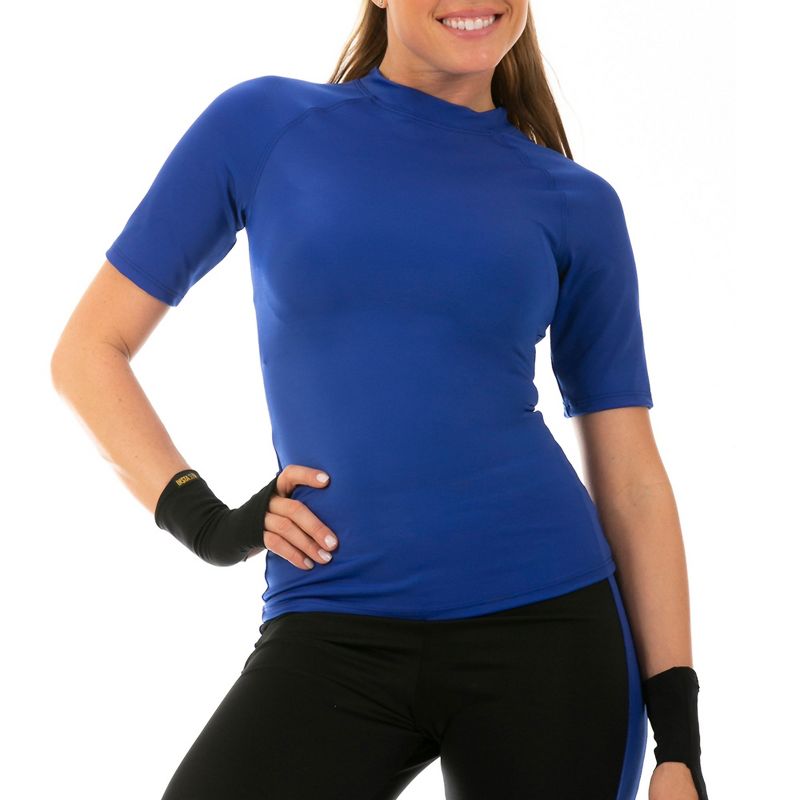 InstantFigure Activewear Short Sleeve Raglan Top AWT025 Royal Size XS