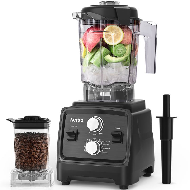 Aeitto Professional Blender 1800W Motor, 68Oz.Smoothie & Ice Crusher, BPA-Free Countertop Blender，Dishwasher-Safe Parts, Ice Crush, Frozen Drinks