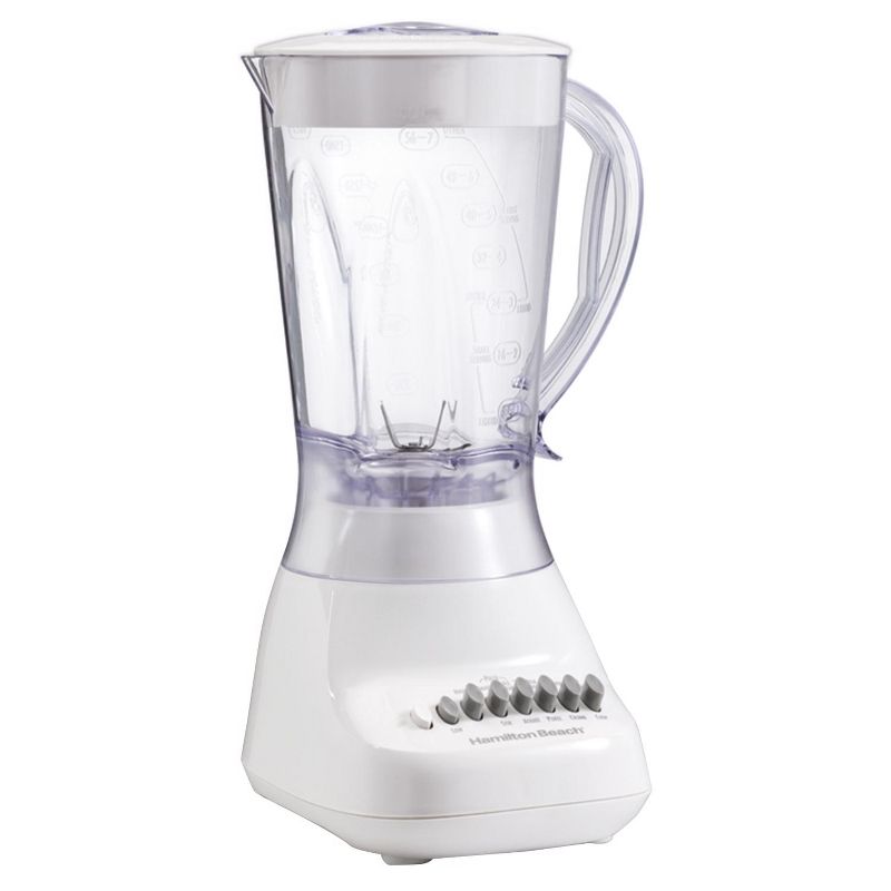 Hamilton Beach Blender, White Metal/Plastic, 56 oz, 10 speed