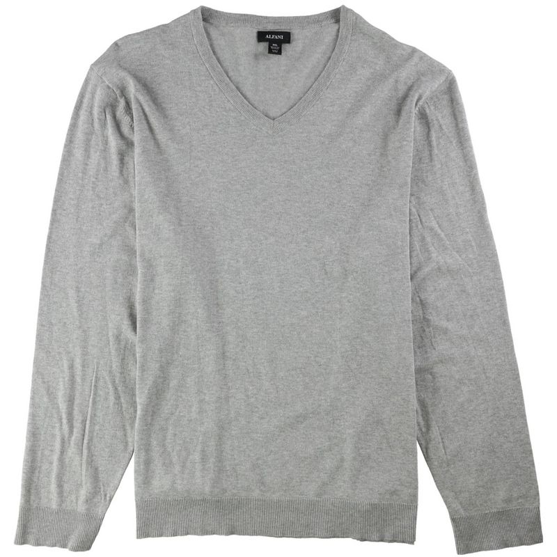 Alfani Mens Knit Pullover Sweater, zincheather, Small