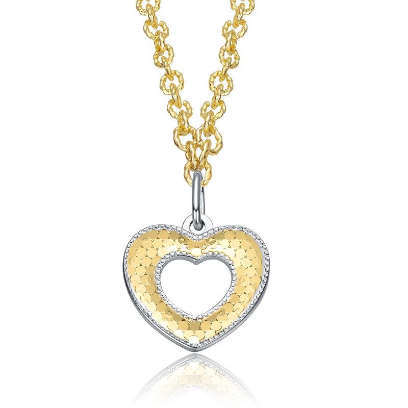 Guili Harmony Hearts Open Pendant Necklace – Beautiful, Elegant Design Featuring Intertwined Hearts, Symbolizing Love, Unity, and Timeless Connection.