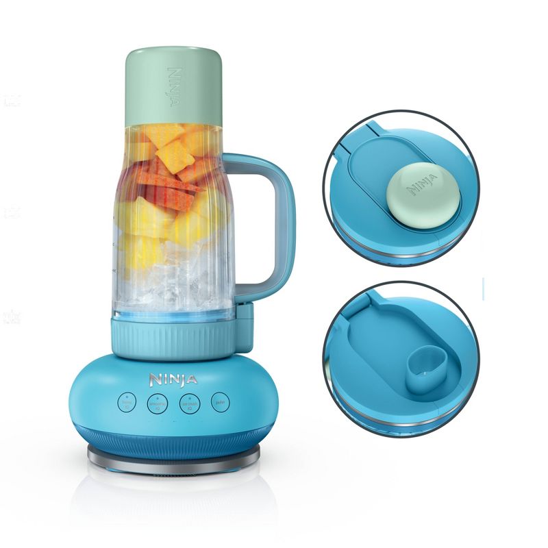 Ninja BlendBoss Tumbler Blender with 26oz Travel Tumbler & Chug Spout Lid Blue DB301BLBRN