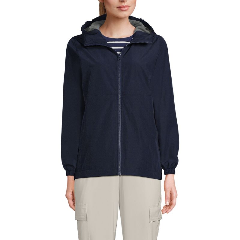 Lands' End Women's Rain Jacket - Small - Classic Navy