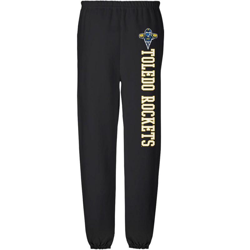 Men's Campus Lab University of Toledo Official Collegiate Team Logo Jogger Sweatpants Black Large